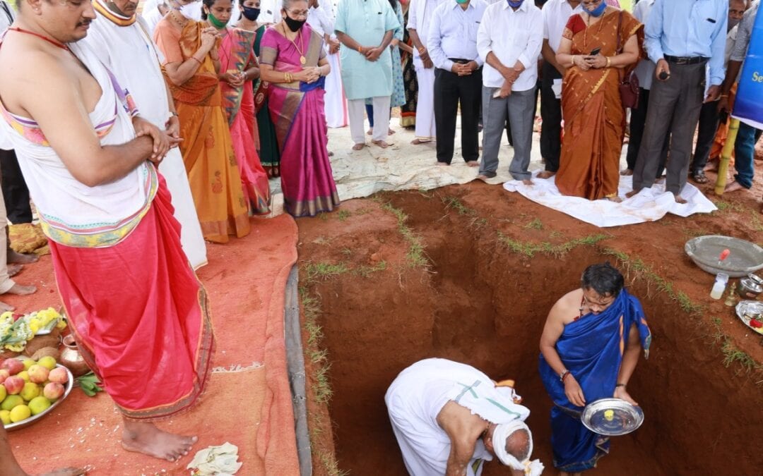 The Foundation Stone Laying ceremony of ‘Infosys Foundation Seva Bharathi Campus for Divyang’